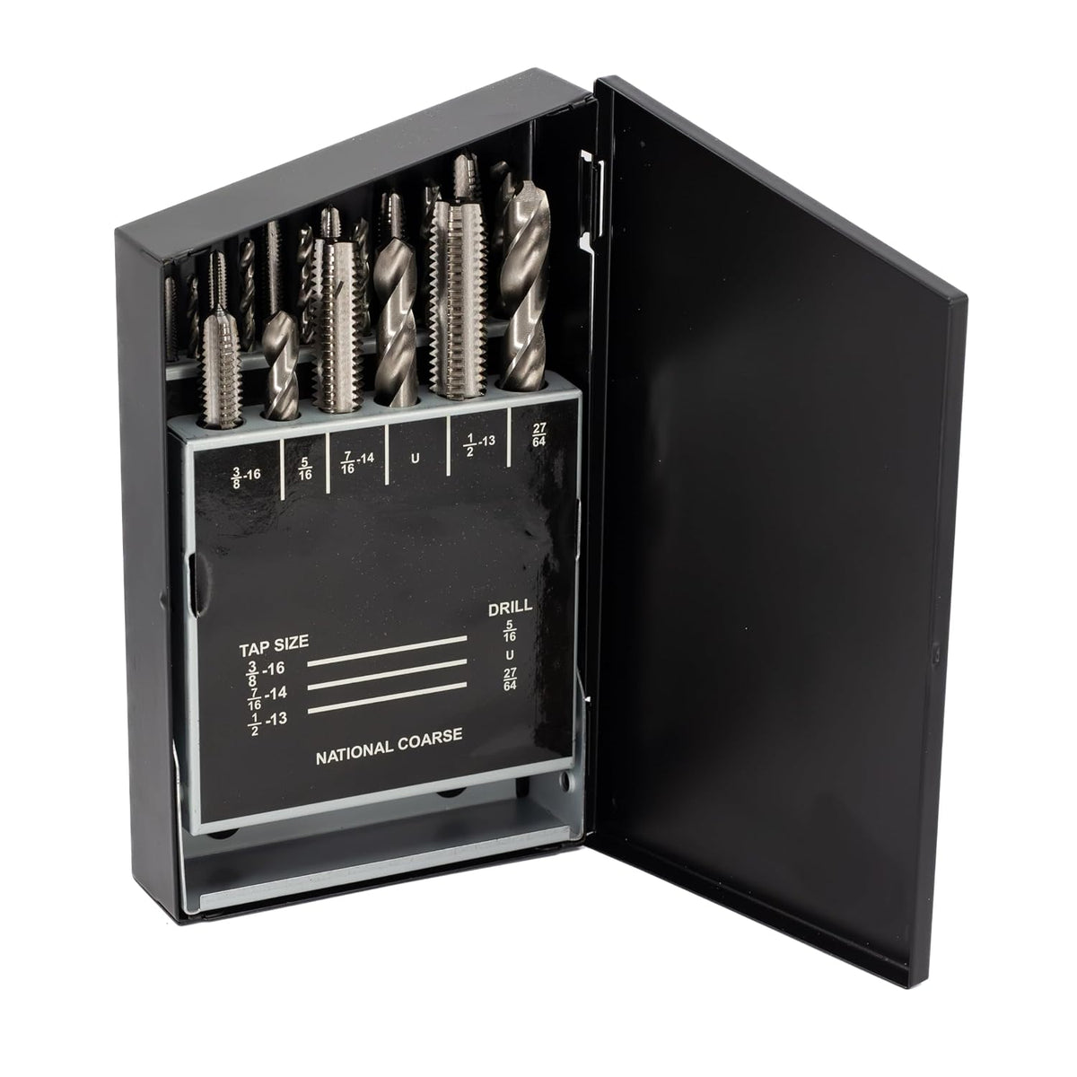 Drill America DWDTD99-1/2" 18 Piece Tap and Drill Bit Set, 6"