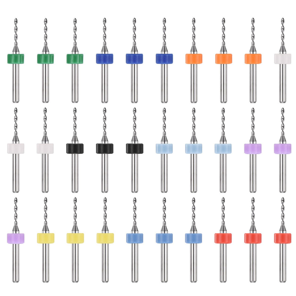 PATIKIL 30 Pack 1.5mm Micro Drill Bits Carbide Tungsten Steel