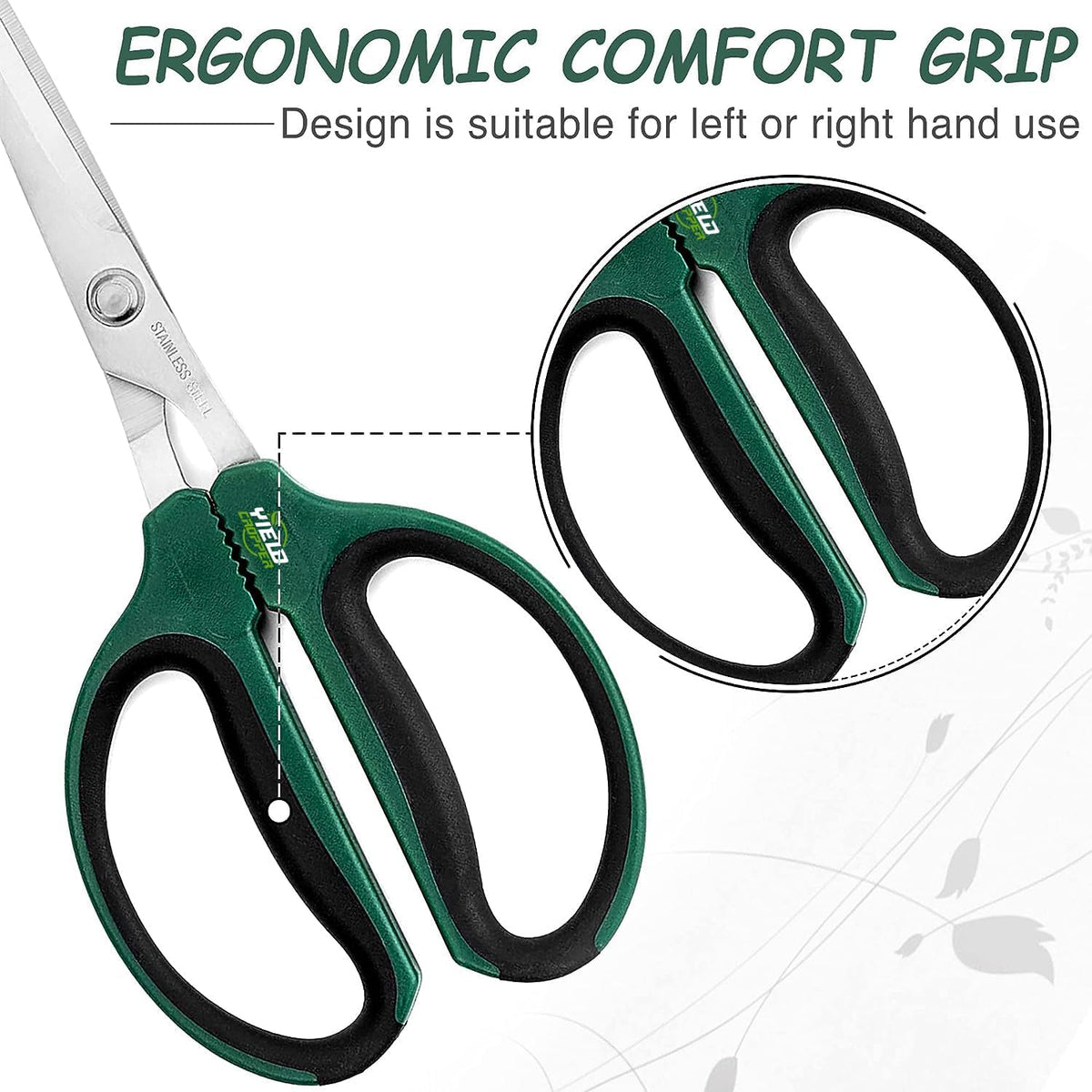 Hydroponic 2-Pack Bonsai Scissors and Plant Trimming Shears Set - Stainless Steel Pruning Shears for Indoor