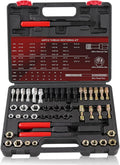 Marvelity 49 PCS Thread Chaser Repair Kit, UNC UNF Metric Rethread Tool Set