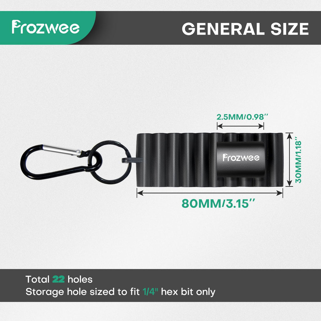 Prozwee 4PCS 22-Slots Screwdriver Bit Holder,Hex Drill Bit Storage Holder