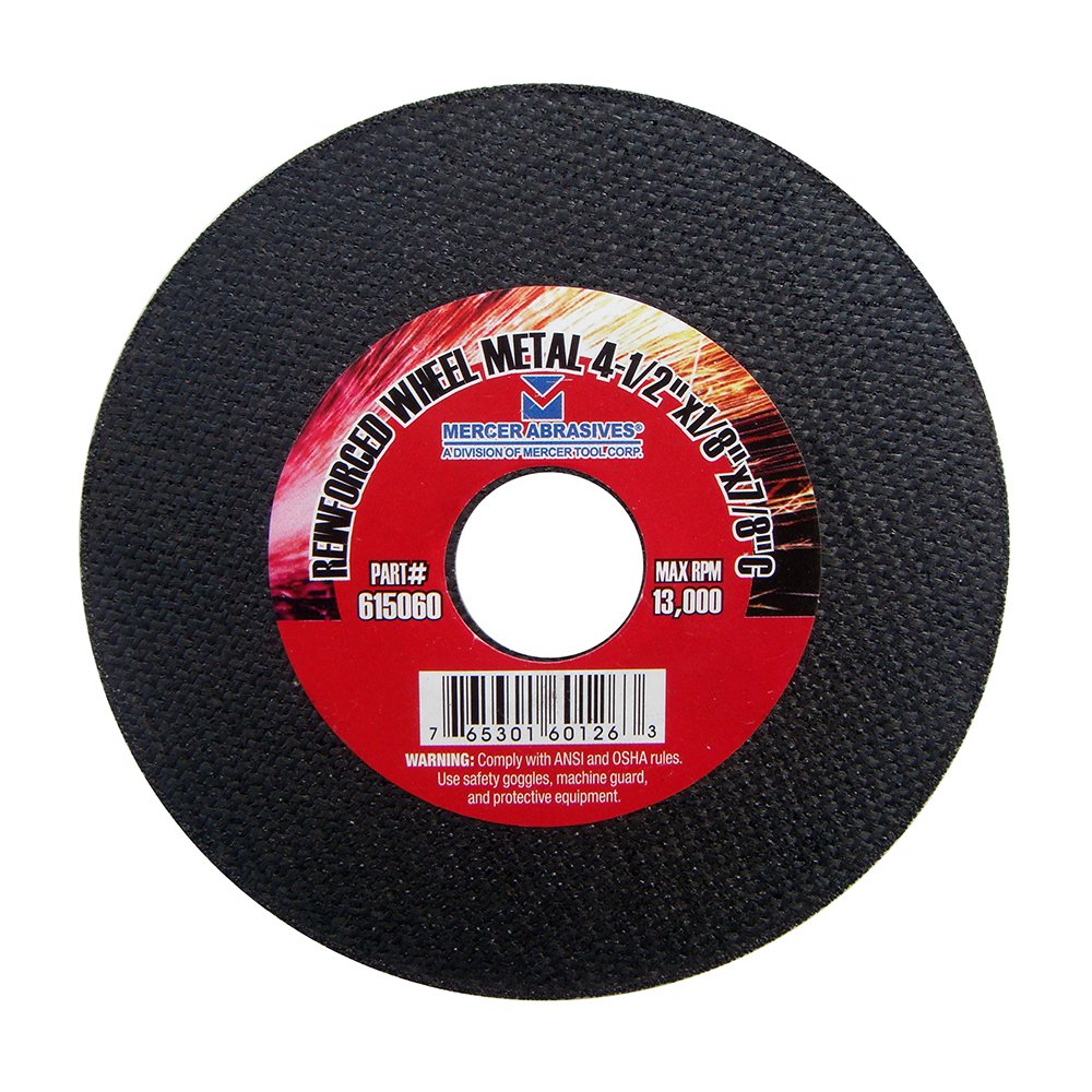 Mercer Industries 615060-4-1/2" x 1/8" x 7/8" Cut-Off Wheels for Metal (20 pack)