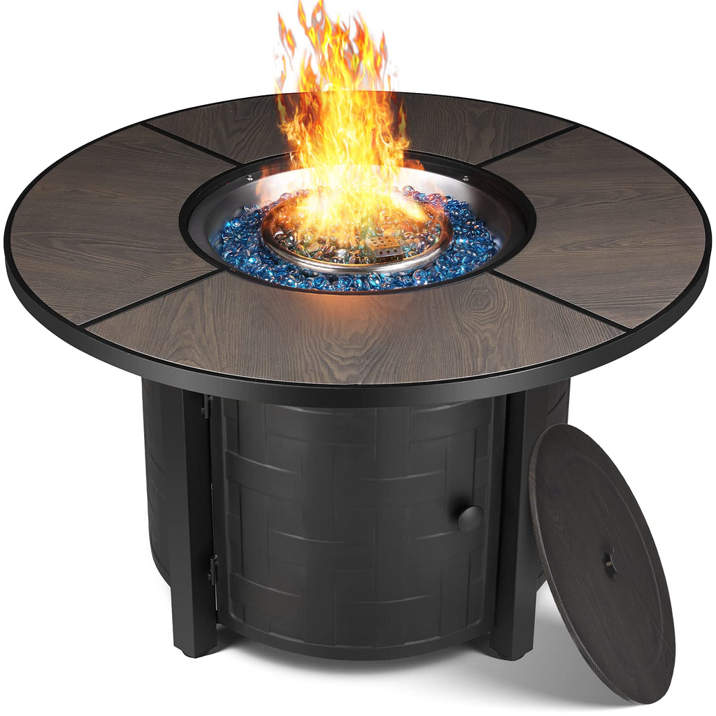 42-Inch Round Propane Fire Pit Table, 50,000 BTU