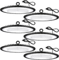 YANYCN 6 Pack 240W UFO Led High Bay Light Fixture,120VAC,40000LM,5000K Daylight Commercial Shop Bay Lighting,[1050W MH/HPS Equiv.] US Plug Area Lighting for Warehouse/Barn/Gym/Factory/Workshop