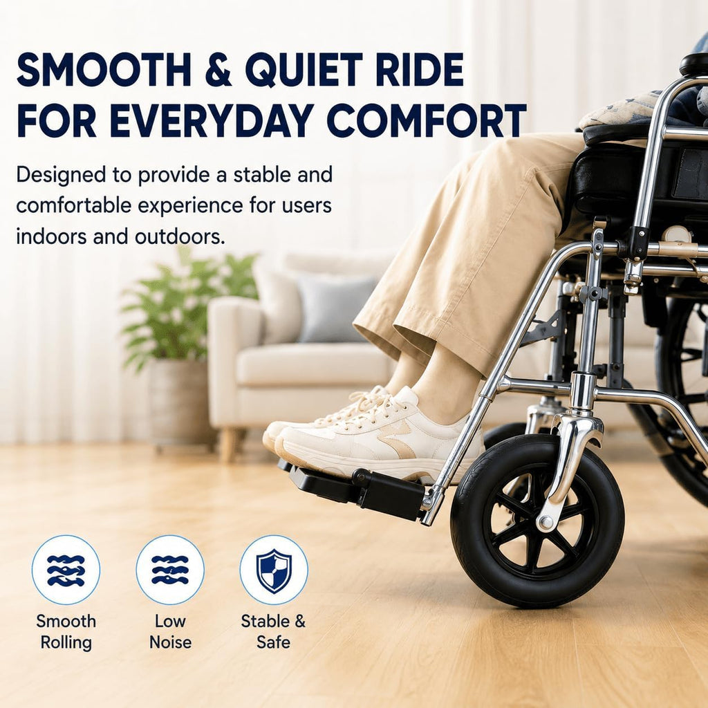 Wheelchair Front Caster Wheels For Karman Ergo Flight 2015–2026,Solid Bearing Wheels