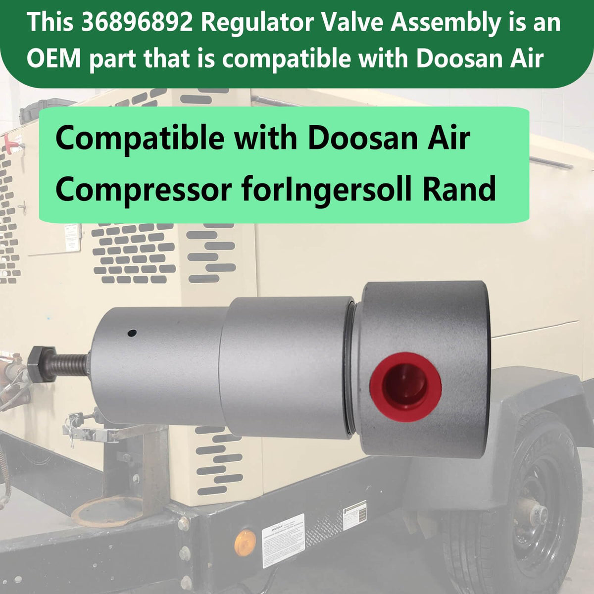 36896892 Regulator Valve Assembly Compatible with Ingersoll Rand Doosan Air Compressor, Replace 36854495 | Pressure Control Valve Replacement