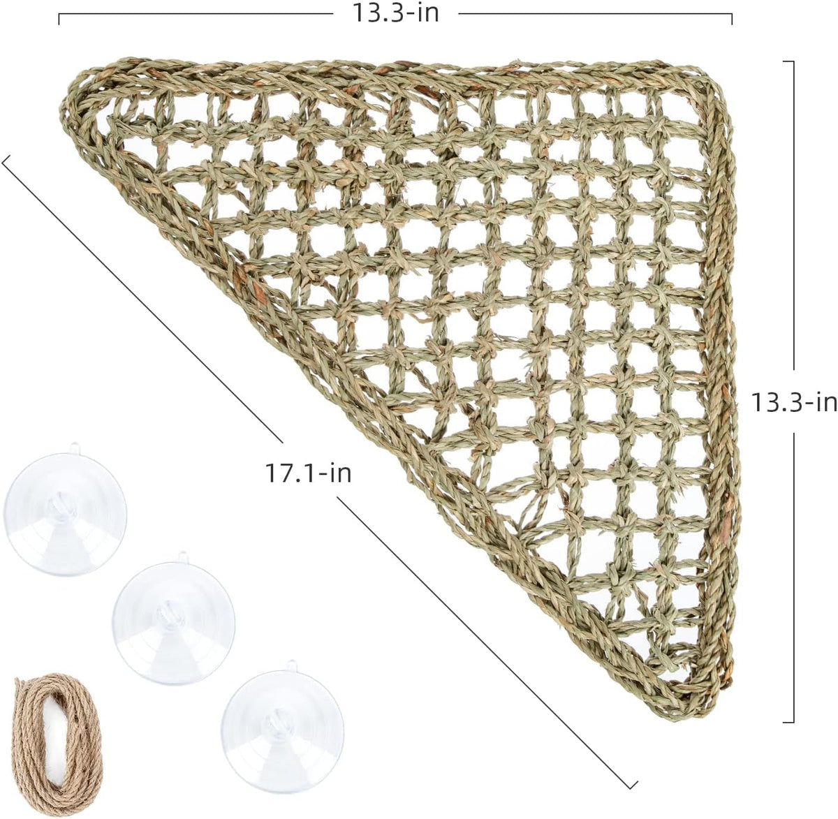 Bearded Dragon Seagrass Hammock: Triangle 17'' x 12.5''