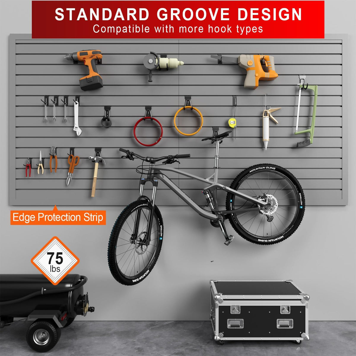 Slatwall Panels, 4 x 8 ft Garage Wall Organizer Storage Systems