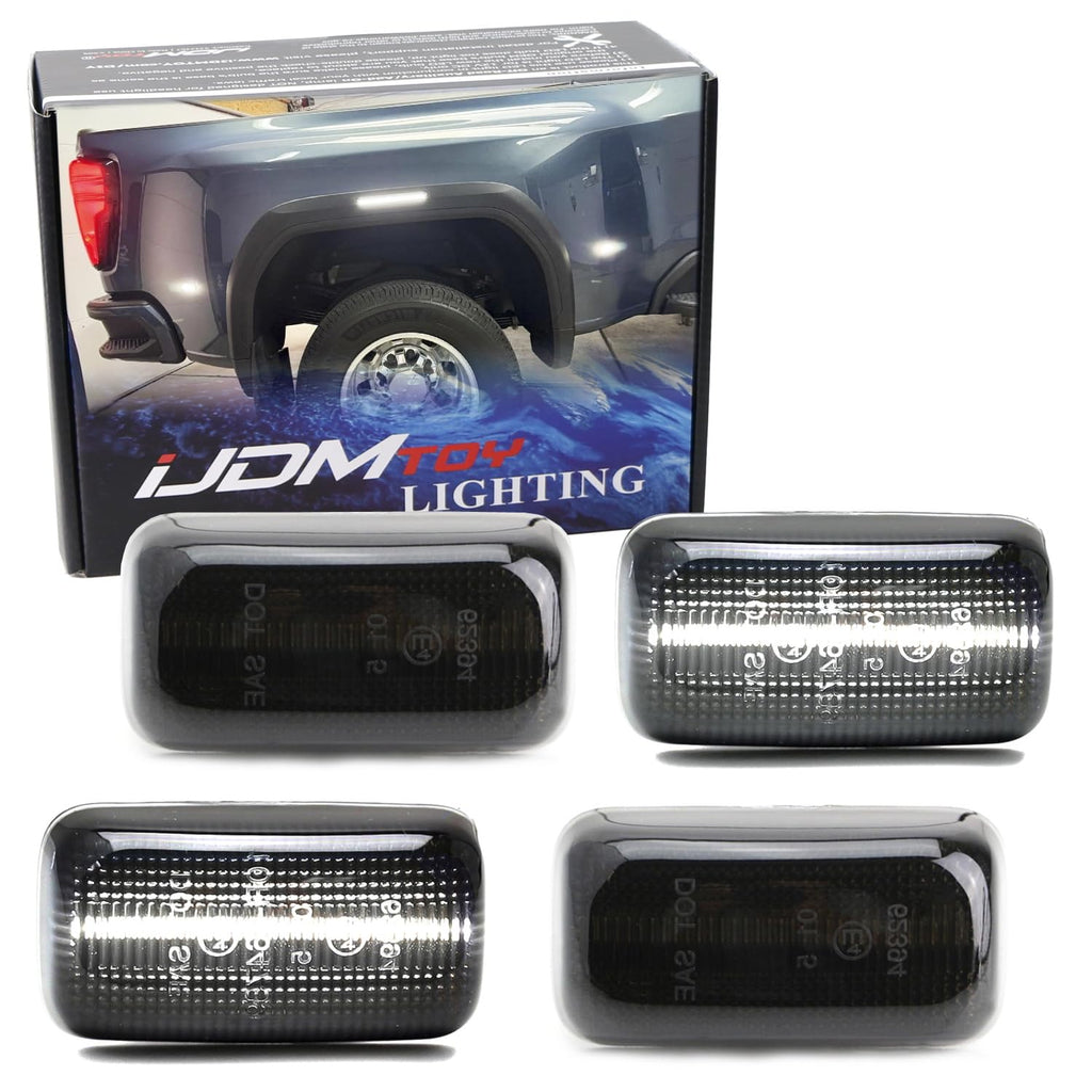 iJDMTOY LED DRW Side Marker Lights For Chevy/GMC Silverado Sierra 2500 3500
