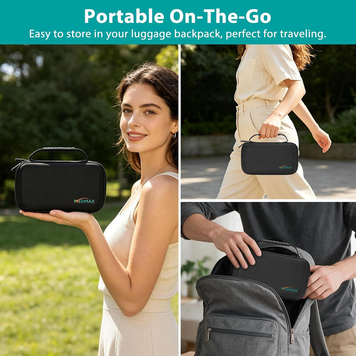 MEDMAX Travel Carrying Case for Portable Handheld Inhaler Nebulizer Machine