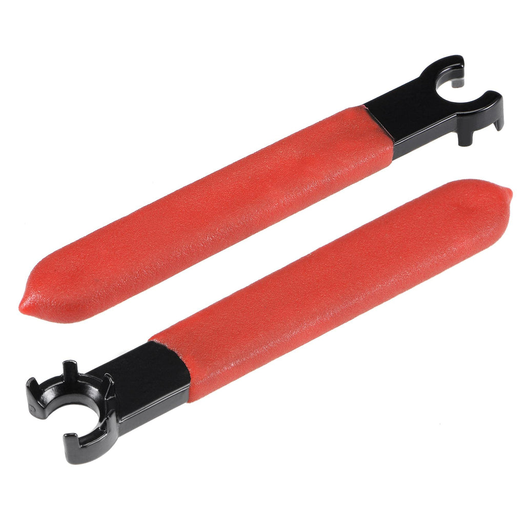 uxcell Collet Chuck Wrench Spanner for ER11M Clamping Nut Milling Machine Lathe Chuck Holder Tool with Red Non-slip Handle 2pcs