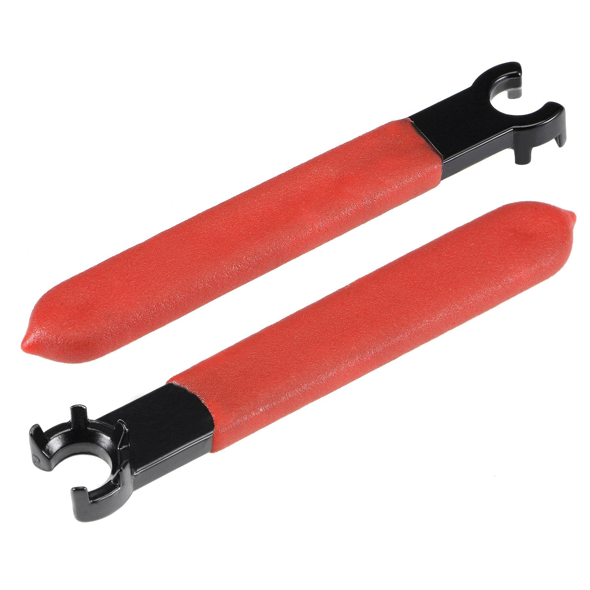 uxcell Collet Chuck Wrench Spanner for ER11M Clamping Nut Milling Machine Lathe Chuck Holder Tool with Red Non-slip Handle 2pcs