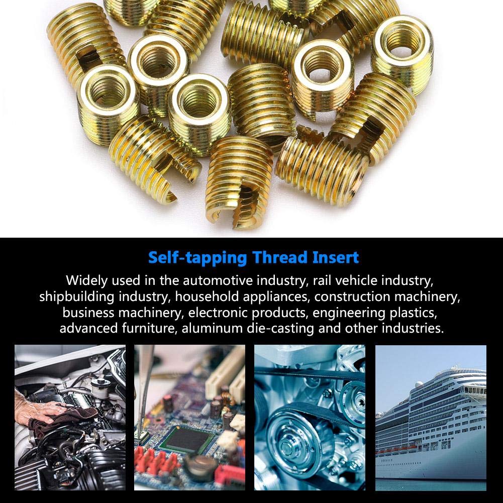 LiebeWH Self Tapping Thread Insert Kit, M2-M10 20Pcs Carbon Steel