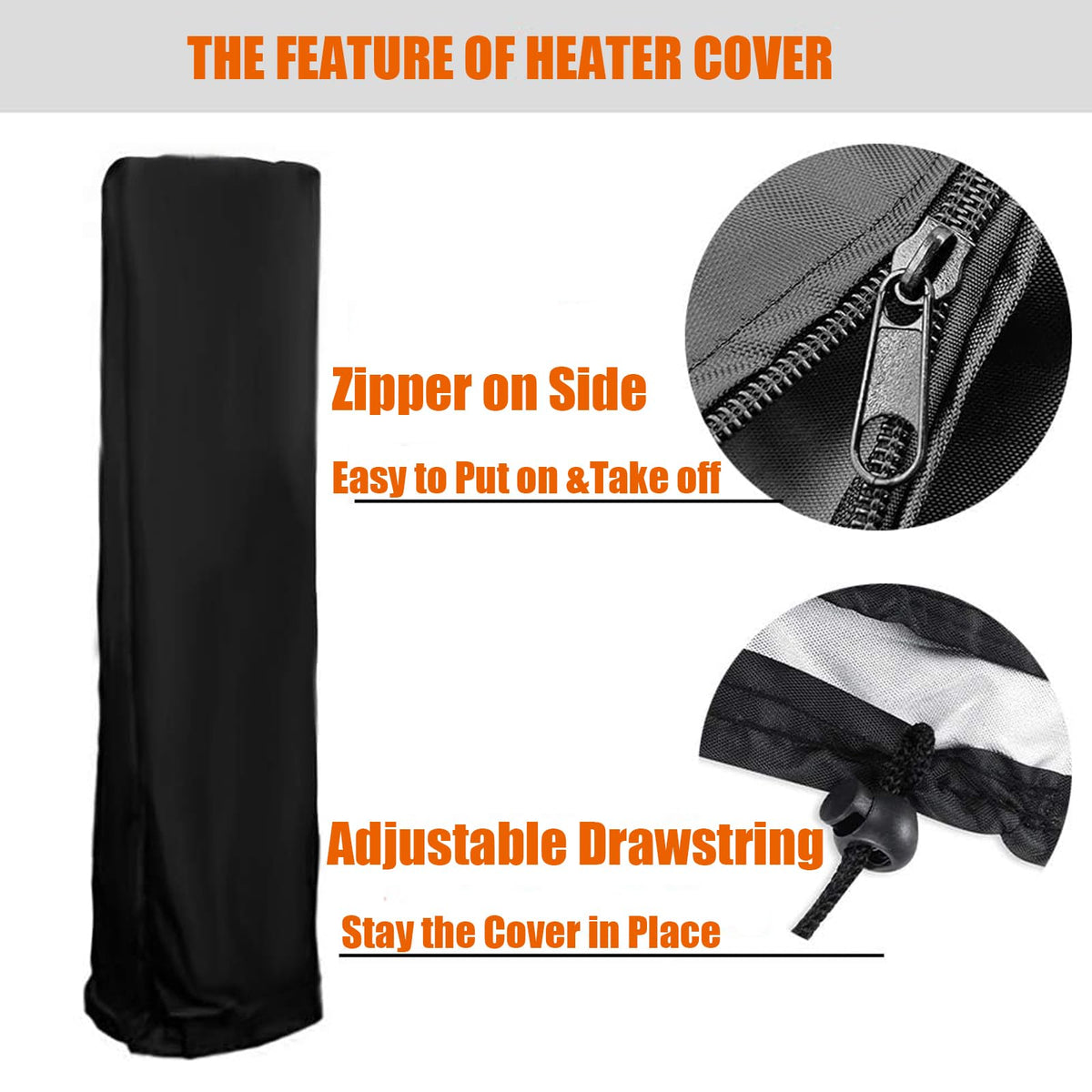 Patio Heater Cover, 87" H x 21" W x 24" D