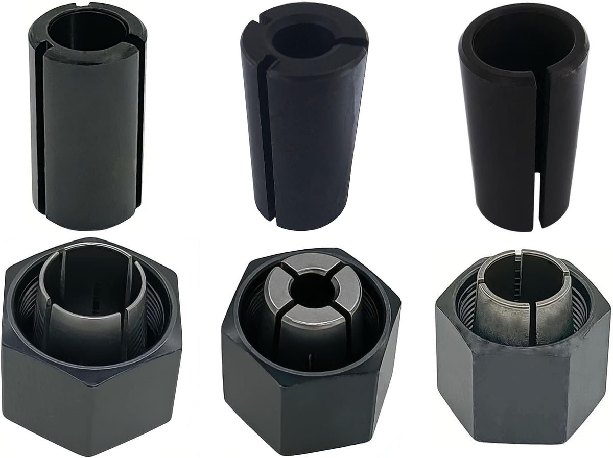 1/4",1/2",12mm Router Collet And Nut Set For Dewalt DW6214 DW618