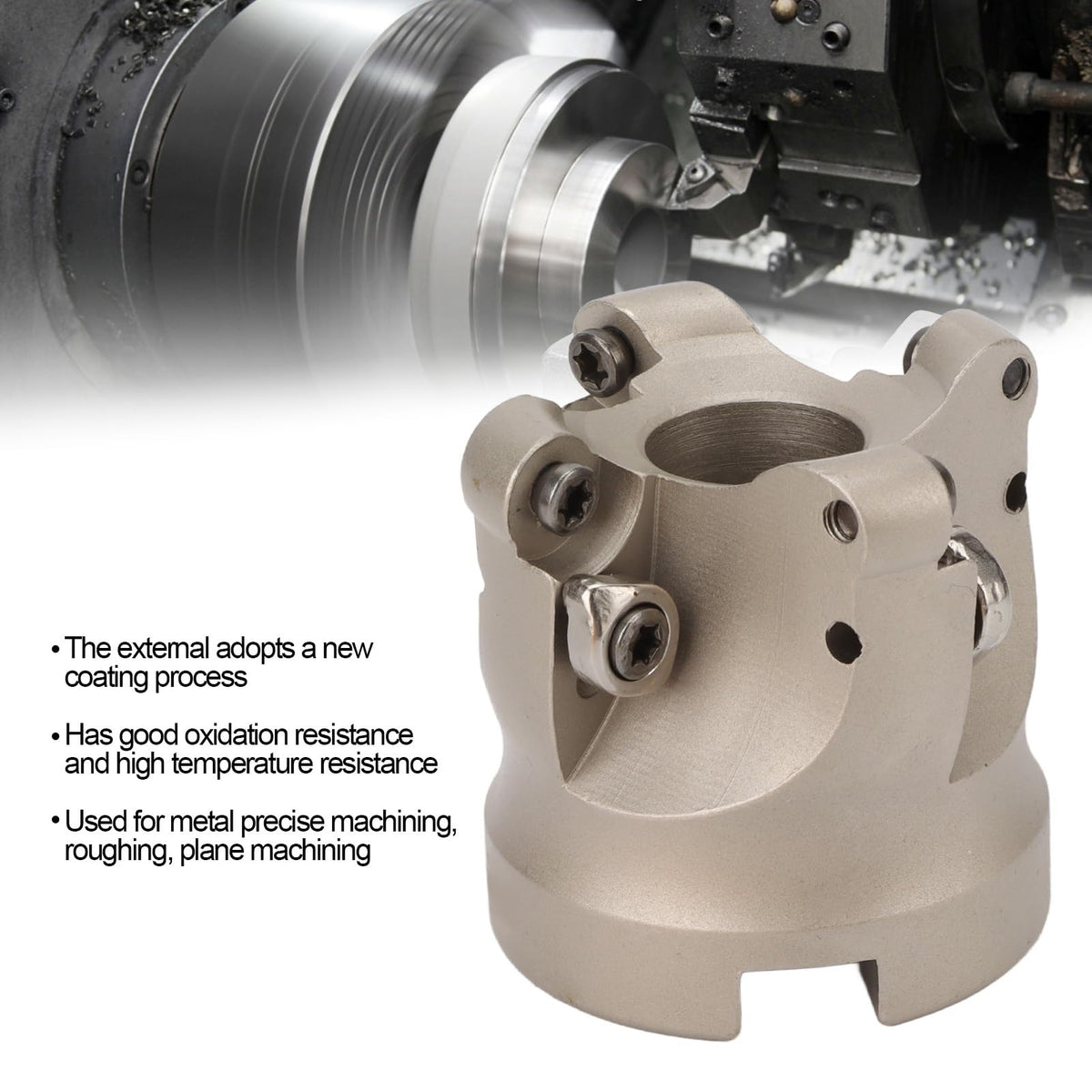 Face Milling Cutter, Indexable RPMT1204 4 Flute 40Cr