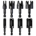 8 Pcs Wood Plug Cutter Set Carbon Steel Straight Tapered