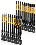 Faqeegi 20PCS 4 Inch S2 Magnetic Hex Bit Set Metric SAE Impact Drill Bits