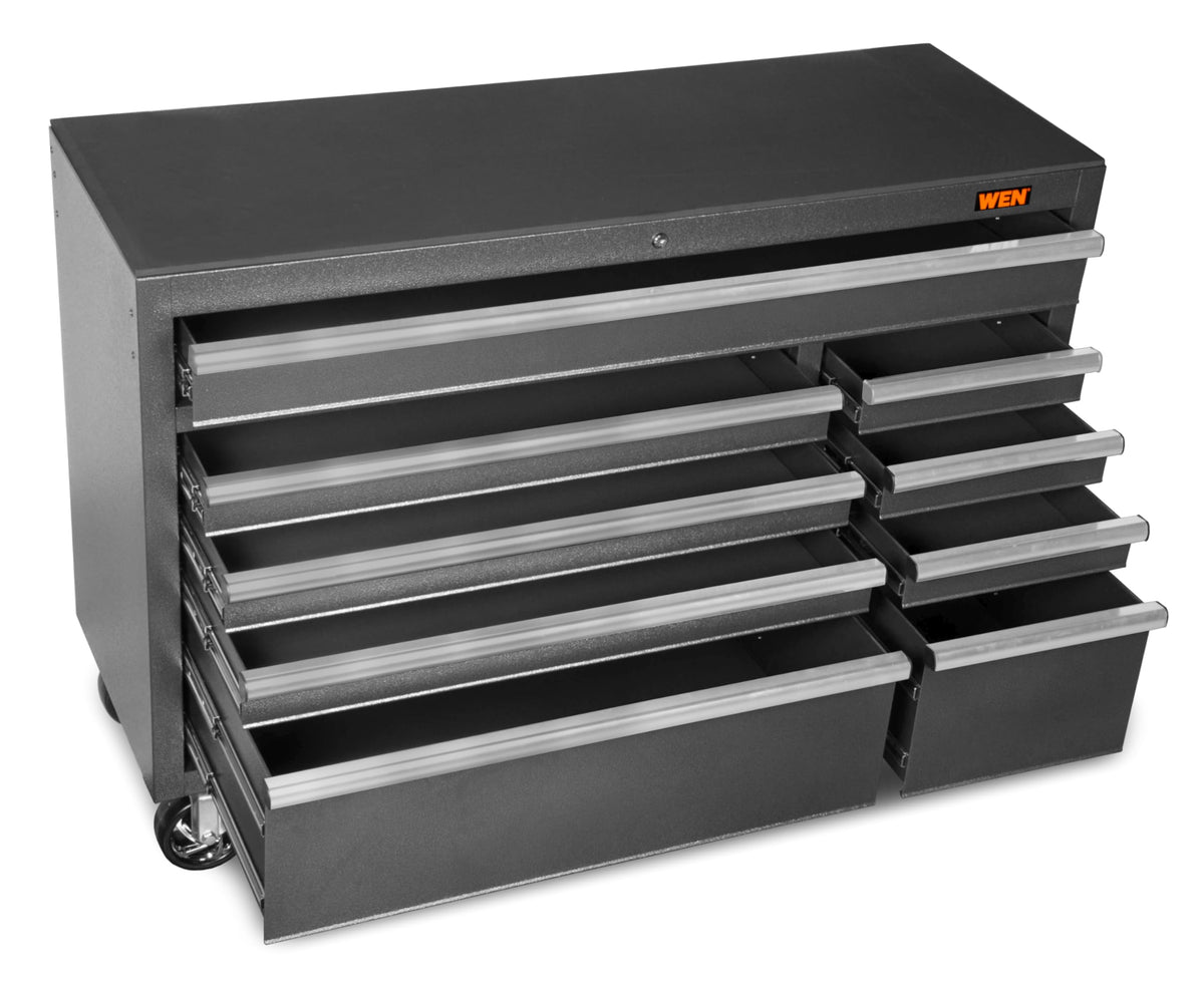 52-Inch Premium Rolling Tool Cabinet, Black, Heavy Duty 21-Gauge Powder-Coated Steel Construction, for Garage and