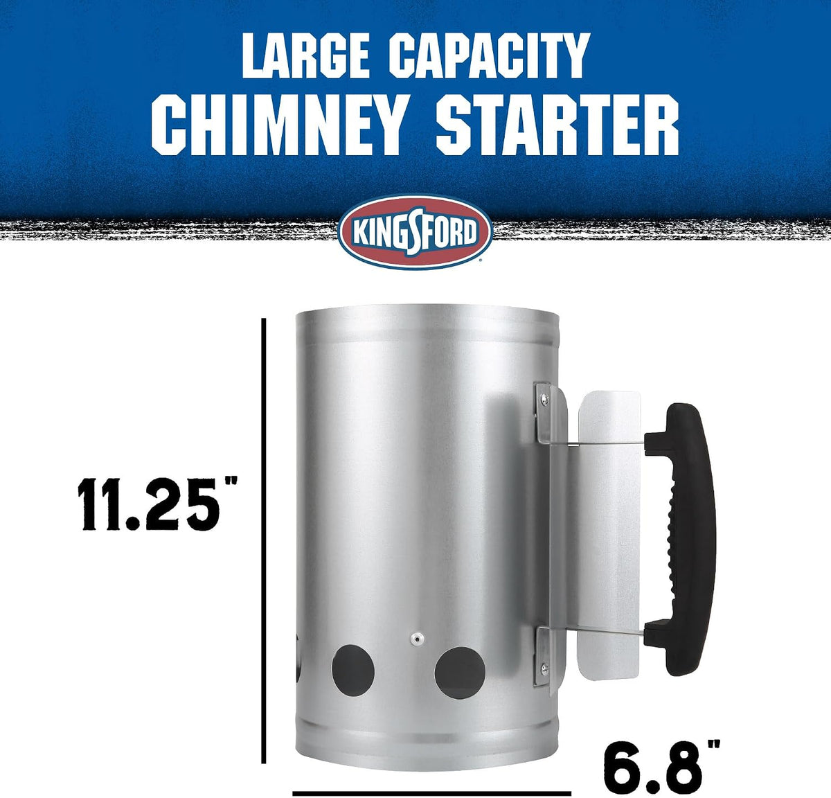Heavy Duty Charcoal Chimney Starter, Large Capacity