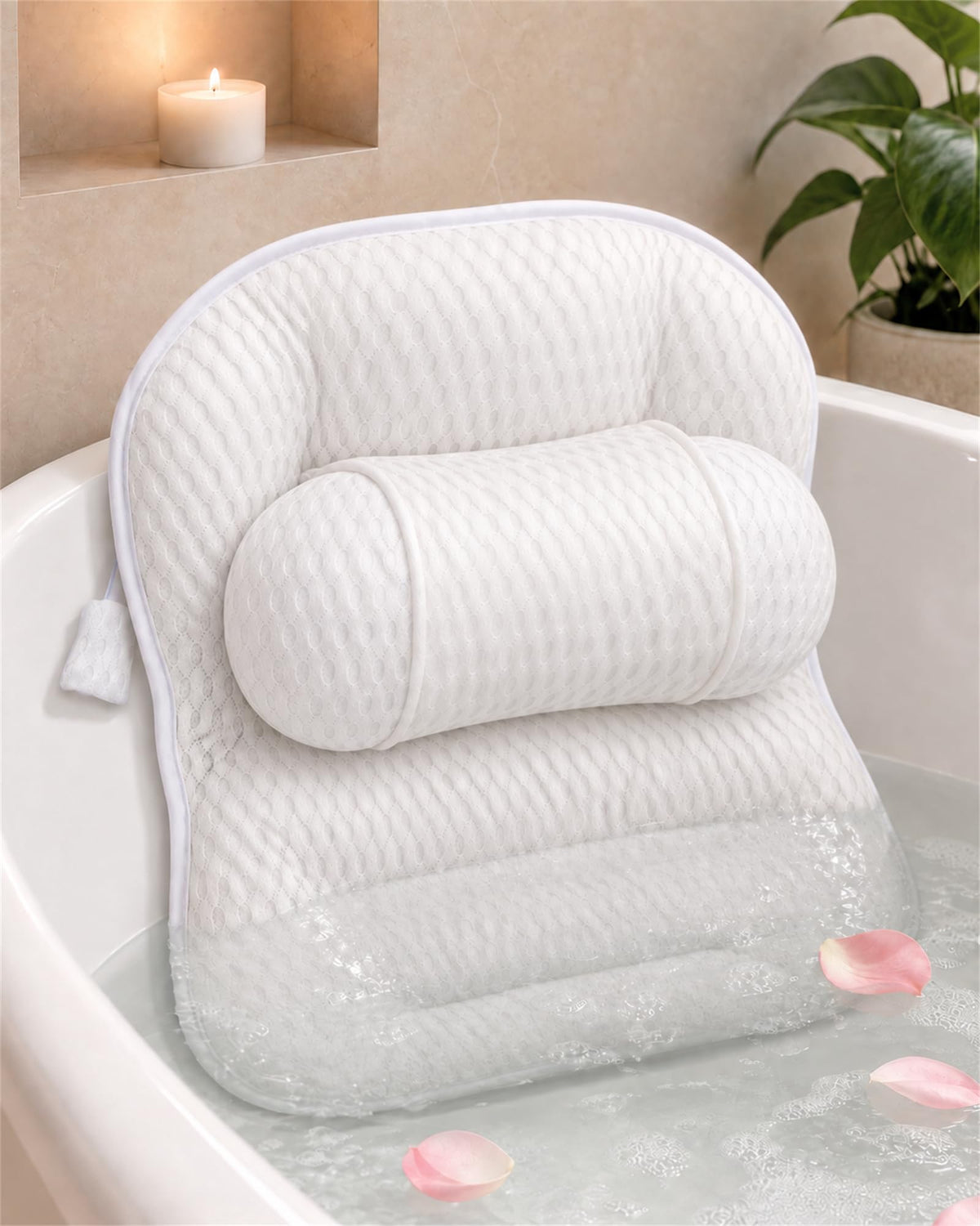 Bath Pillow for Tub, Bathtub Pillow for Head & Neck Support