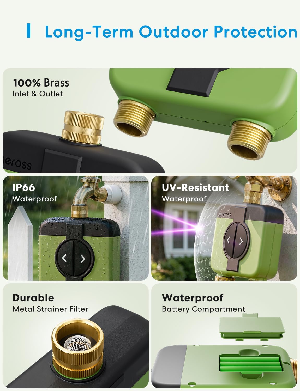 WiFi Water Timer for Garden, Hose Timer with Brass Inlet & Outet | Smart Sprinkler Timer for Garden, Lawn & Yard