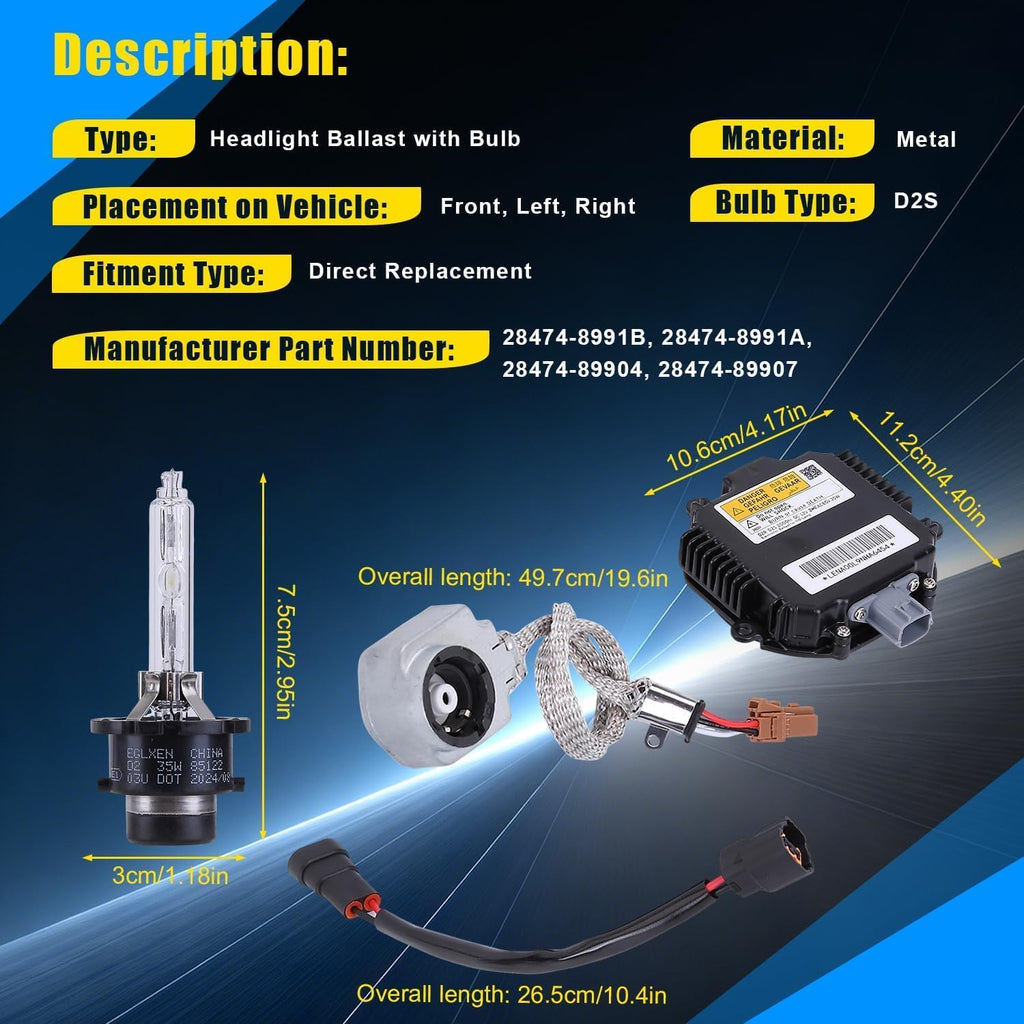 Headlight Ballast & Bulb Igniter Control Module for Nissan Maxima 2004-2010