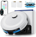 Robot Vacuum and Mop, 75-Day Self-Emptying, 6000Pa Strong Suction, Customized Cleaning, Multi-Floor Mapping, 130 Min