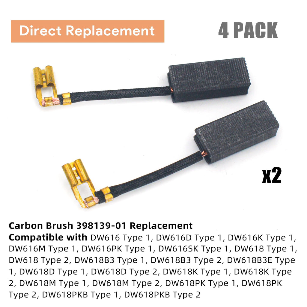 GEARLINTON 398139-01 Router Carbon Brushes Replacement, 4 Pack