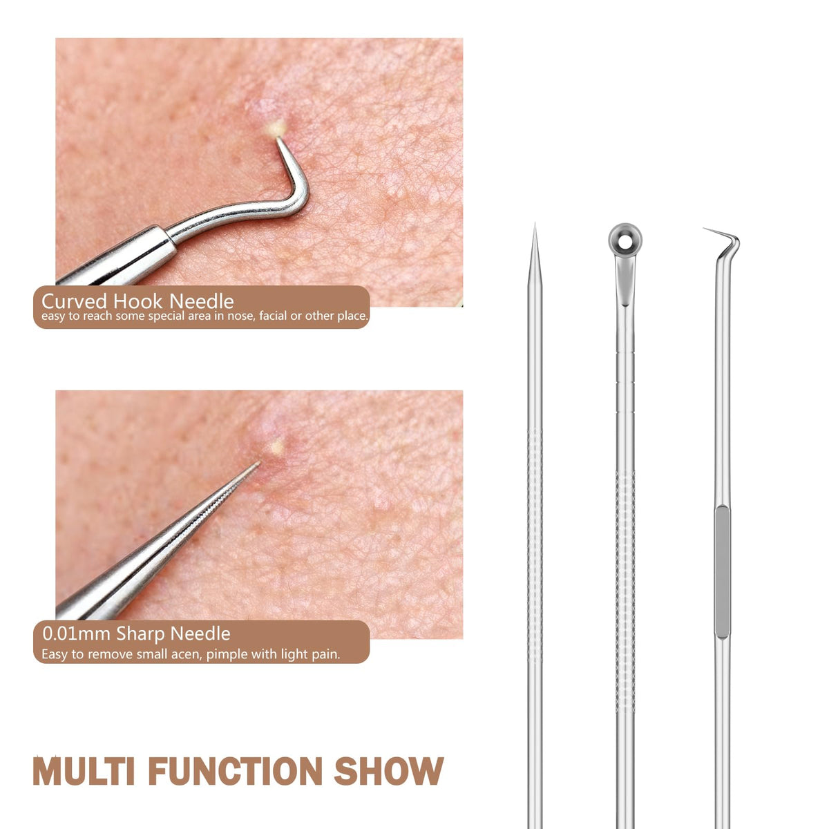 Blackhead Remover Pimple Popper Tool Kit 6 Pcs Blackhead Remover Tools Kit with Storage Case Pimple Popper Tool kit