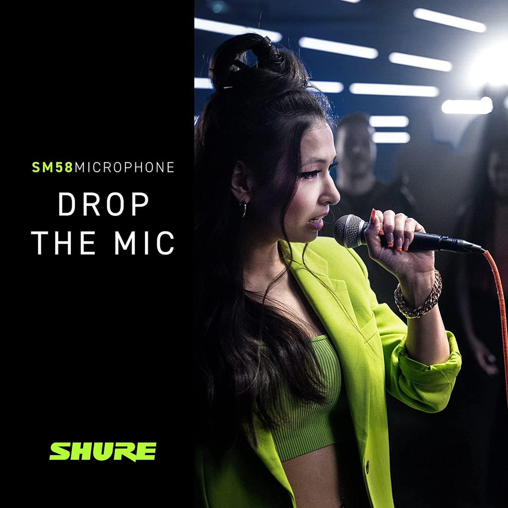 SM58 Pro XLR Dynamic Vocal Microphone | Cardioid dynamic vocal mic for studio and live performance, podcasting and