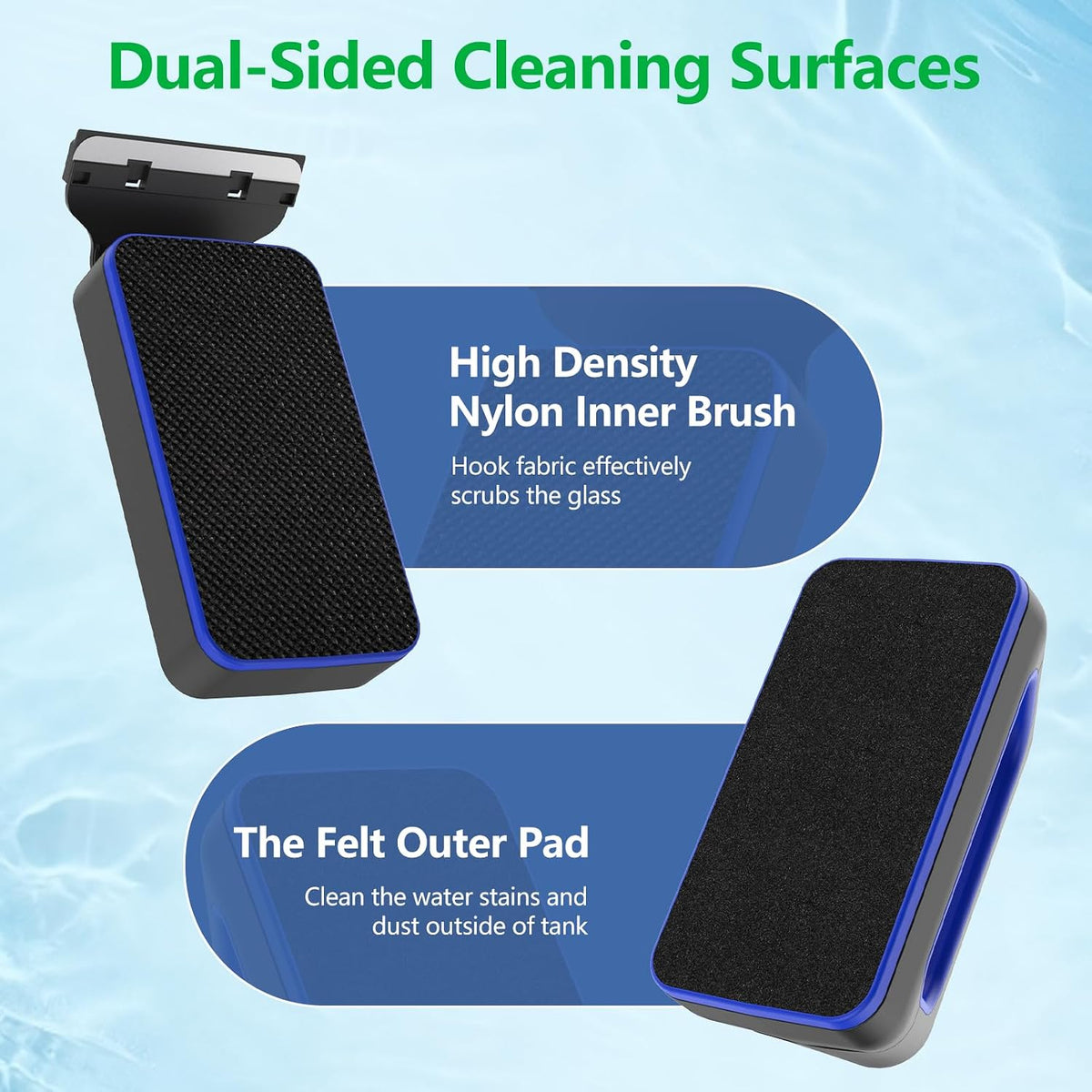 Aquarium Magnetic Glass Cleaner, Floating Scraper, Small