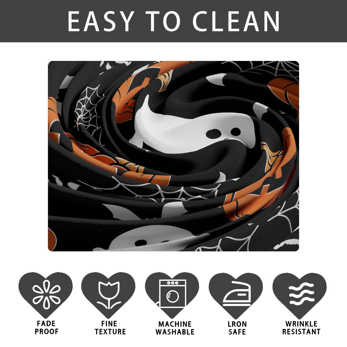 Halloween Spooky Ghost Rectangle Tablecloth Decorations 60x84 Inch