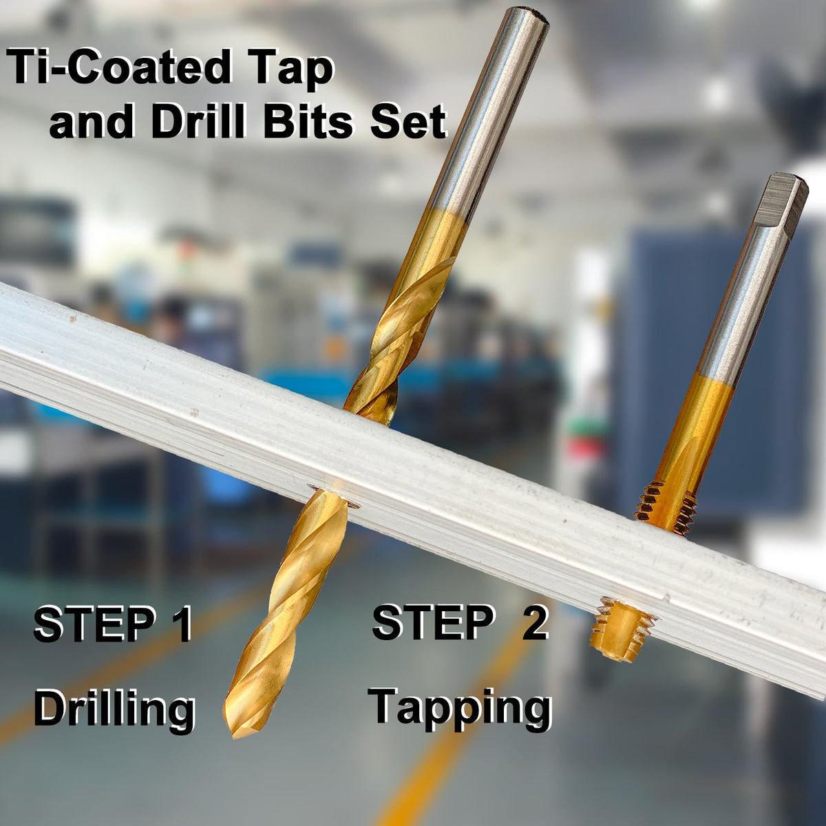 Aceteel 10-24 Ti-Coated Tap and #25 Drill Bit Set