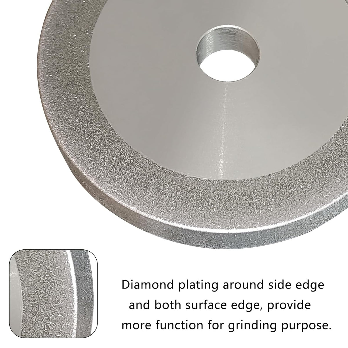 3 inch Diamond Grinding Wheel 150 Grit, 1/2" Arbor, 10mm Wide