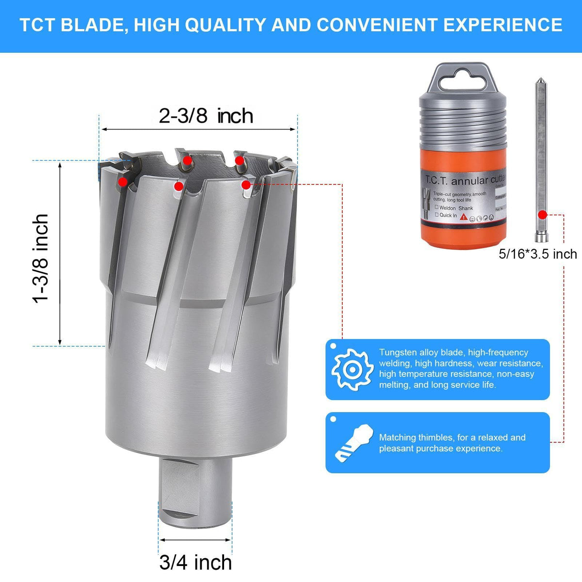 UpJiaflarish TCT Carbide Annular Cutter，Mag Drill, Magnetic Drill Bits