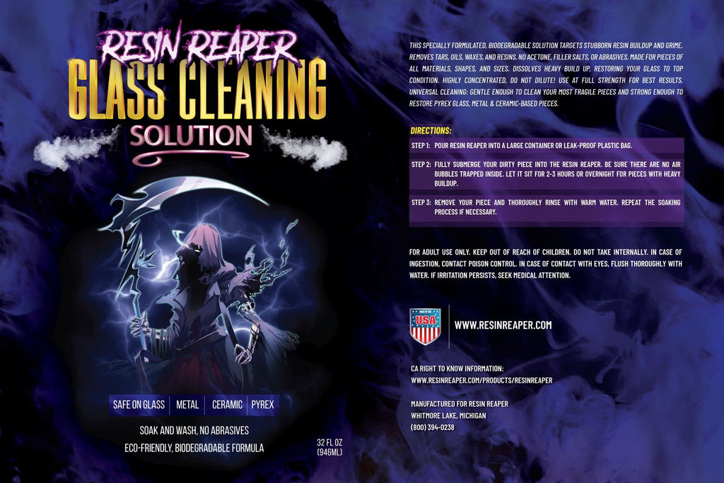 Resin Reaper Glass Cleaner 2-Pack 64 oz, Pipe Cleaner