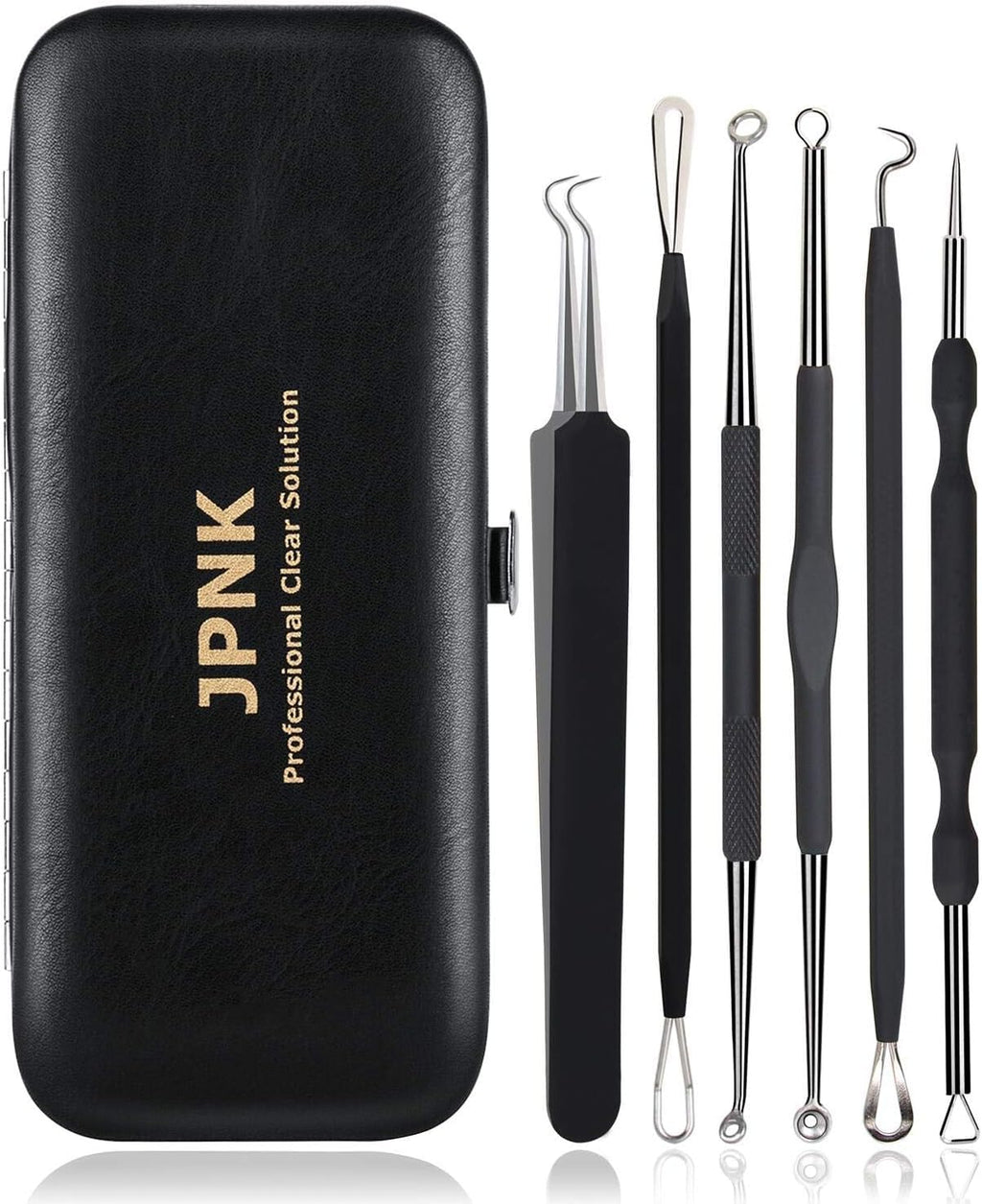Blackhead Remover Tool Comedones Extractor Acne Removal Kit for Blemish, Whitehead Popping, 6 Pcs Zit Removing for