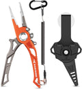 AlumaStream 7.5" Aluminum Fishing Pliers & Rig Tool Combo | Hook Remover, Split Ring Pliers, Wacky & Neko Rig Plier