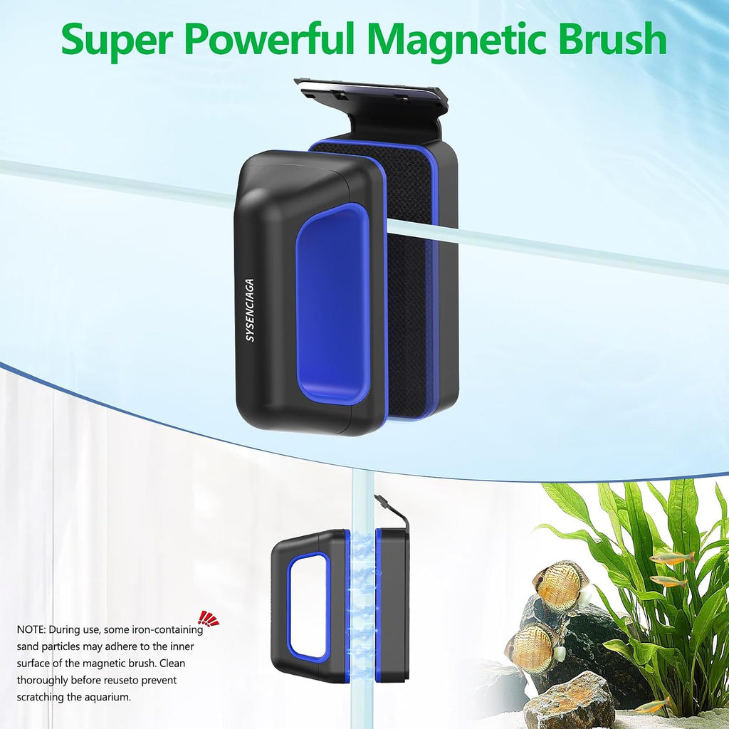 Aquarium Magnetic Glass Cleaner, Floating Scraper, Small