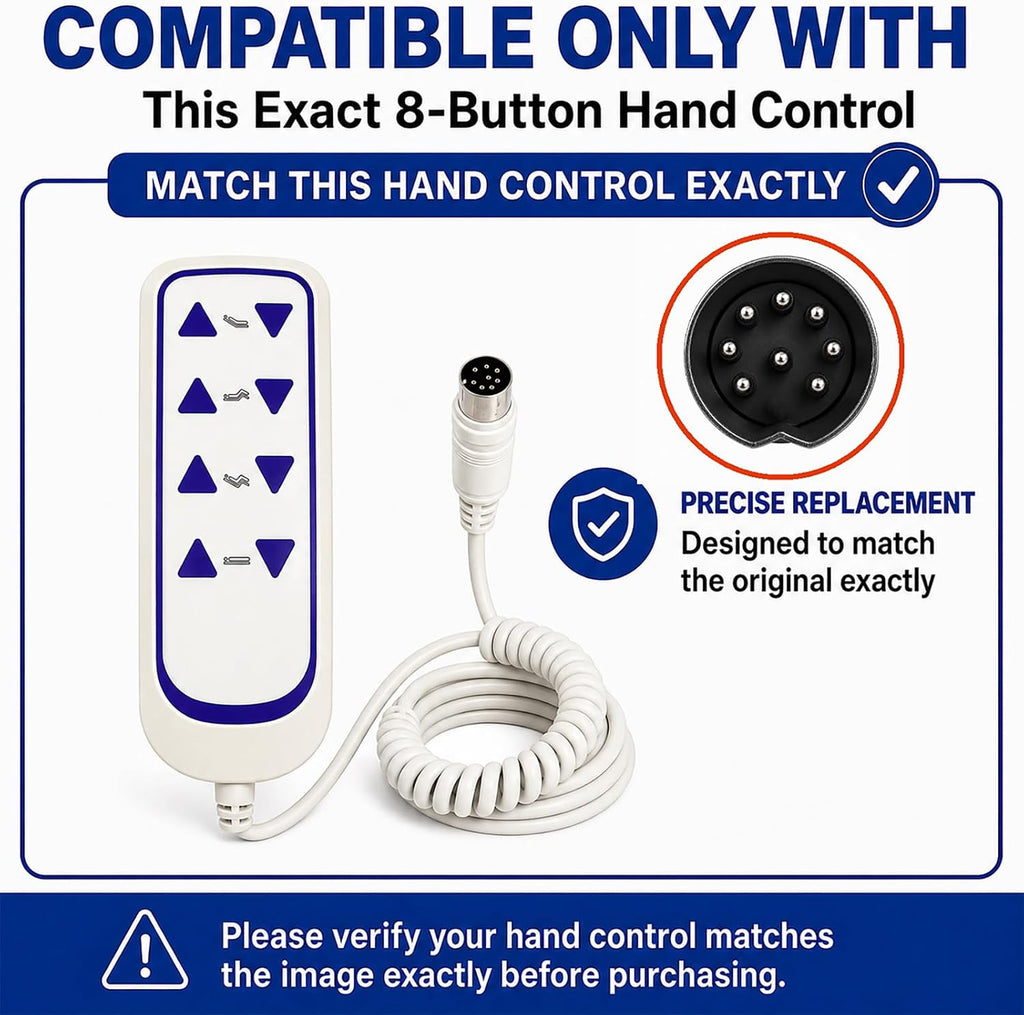Replacement for Joerns WeCare Full-Electric Beds Hand Control Pendant #11016809
