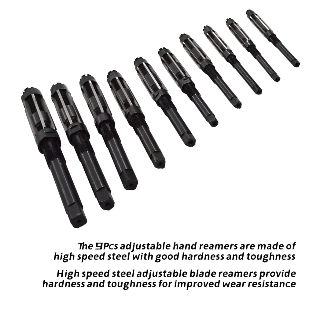 LiGuVCY 9Pcs Adjustable Hand Reamers Set H4-H12 11.75mm-29.5mm