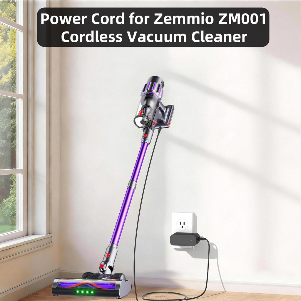 Power Cord for Zemmio ZM001 Cordless Vacuum Cleaner