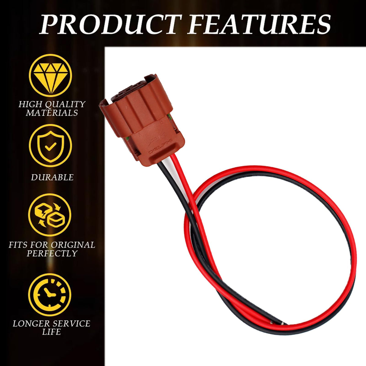 Front Fog Lights Connector Compatible with 2010-2024 Jeep Wrangler