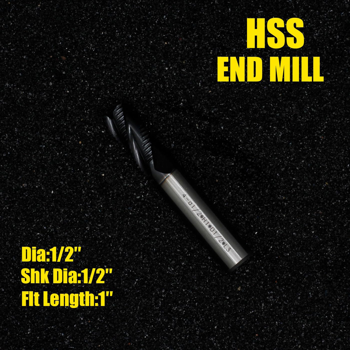 Roughing End Mill JESTUOUS Square Nose 1/2" Shank Dia. 1" Flute Length