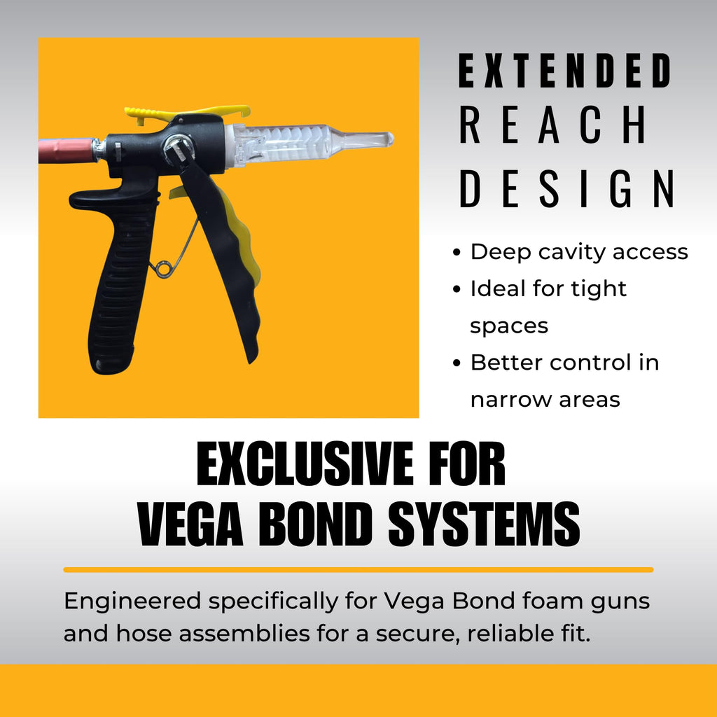 Vega Bond Spray Foam Long Fan Nozzle Closed Cell Replacement Tips 10 PCS