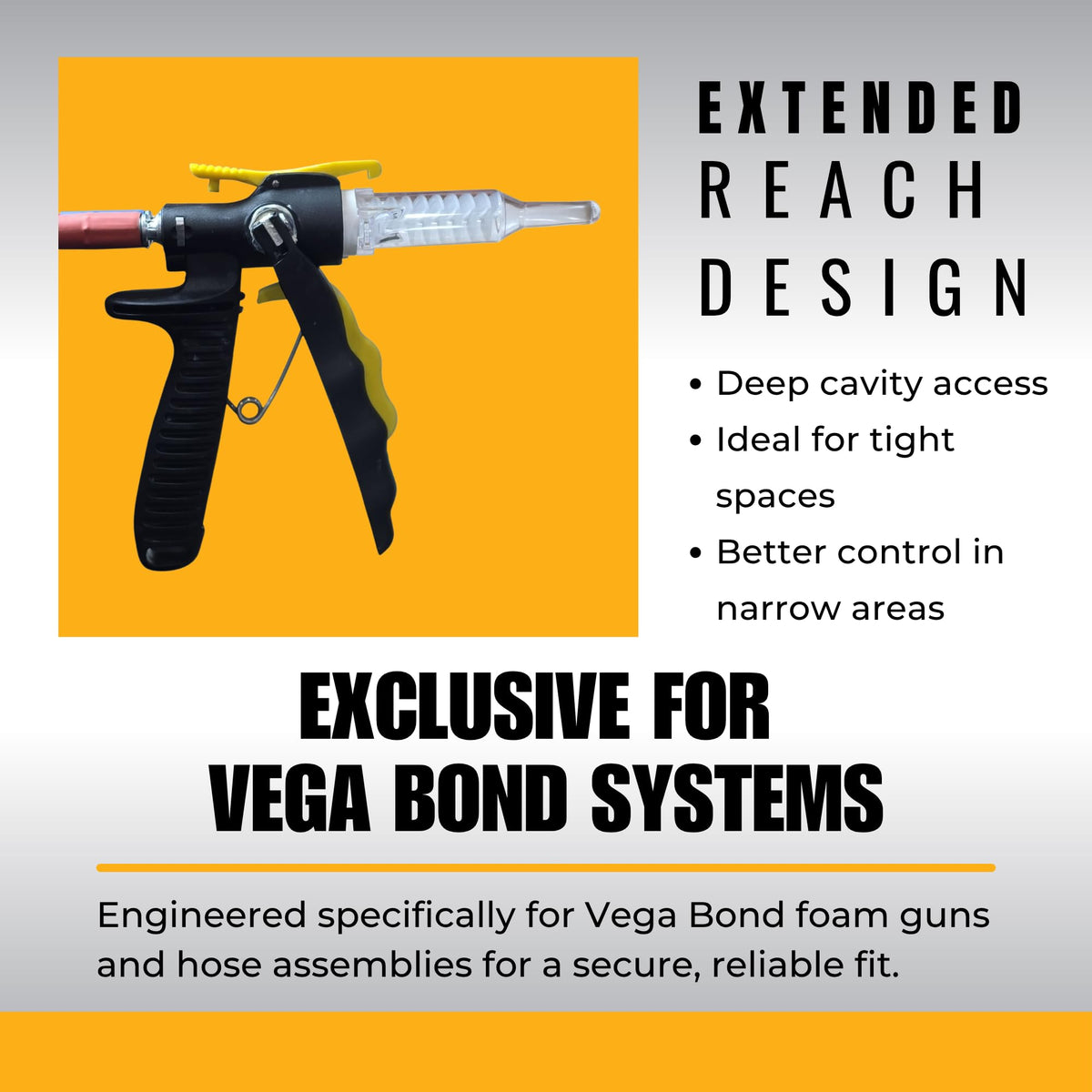 Vega Bond Spray Foam Long Fan Nozzle Closed Cell Replacement Tips 10 PCS