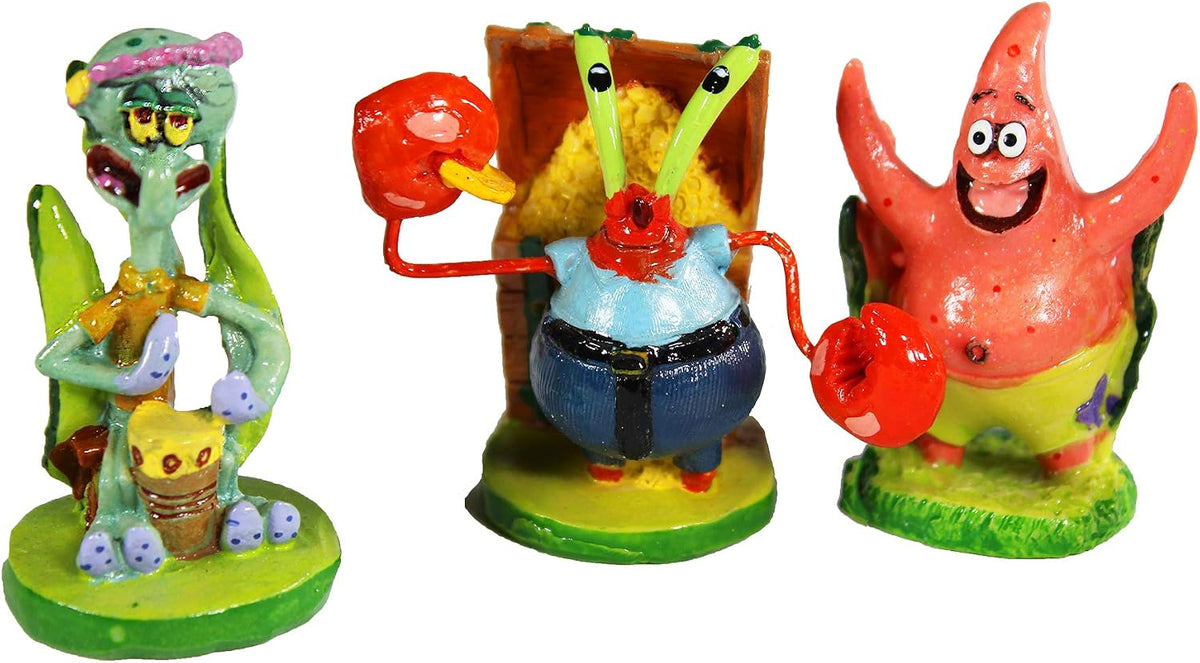 Officially Licensed Spongebob 6 Piece Mini Aquarium Ornament Set