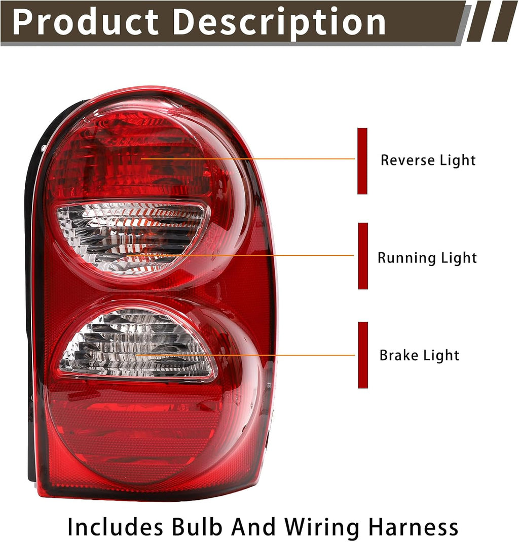 Tail Lights Assembly Fit Jeep Liberty 2005 2006 2007 Right Passenge