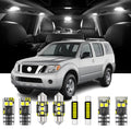 11 Pieces Interior LED Lights Replacement for Nissan Pathfinder R51 2005-2012 White LED Interior Bulbs Accessories